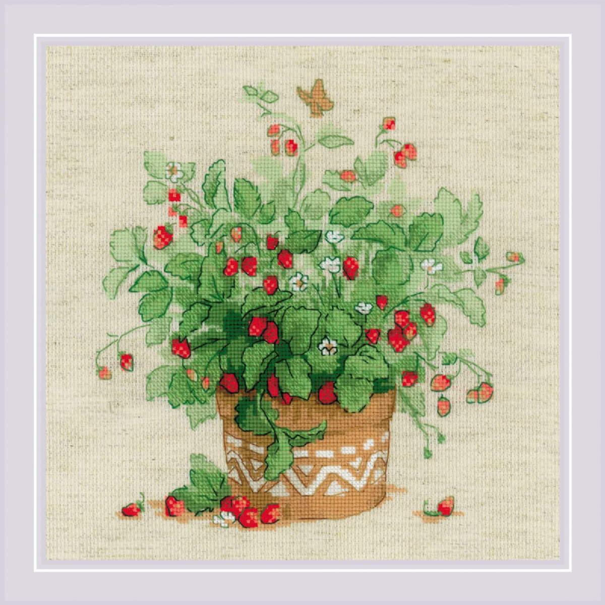 Riolis counted cross stitch kit "Strawberries in a...
