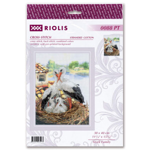 Riolis counted cross stitch kit "Stork Family",...