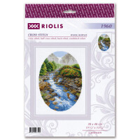 Riolis Set punto croce "Upstream", schema di conteggio, 30x40cm