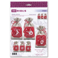 Riolis counted cross stitch kit "Winter Gift, 3 pcs", a 10x18cm, DIY