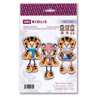 Riolis Set punto croce "Magnets Tiger Babies", schema di conteggio, un 5x9,5cm