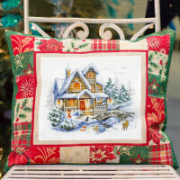 Magic Needle Zweigart Edition counted cross stitch kit "Winter cottage", 20x17cm, DIY