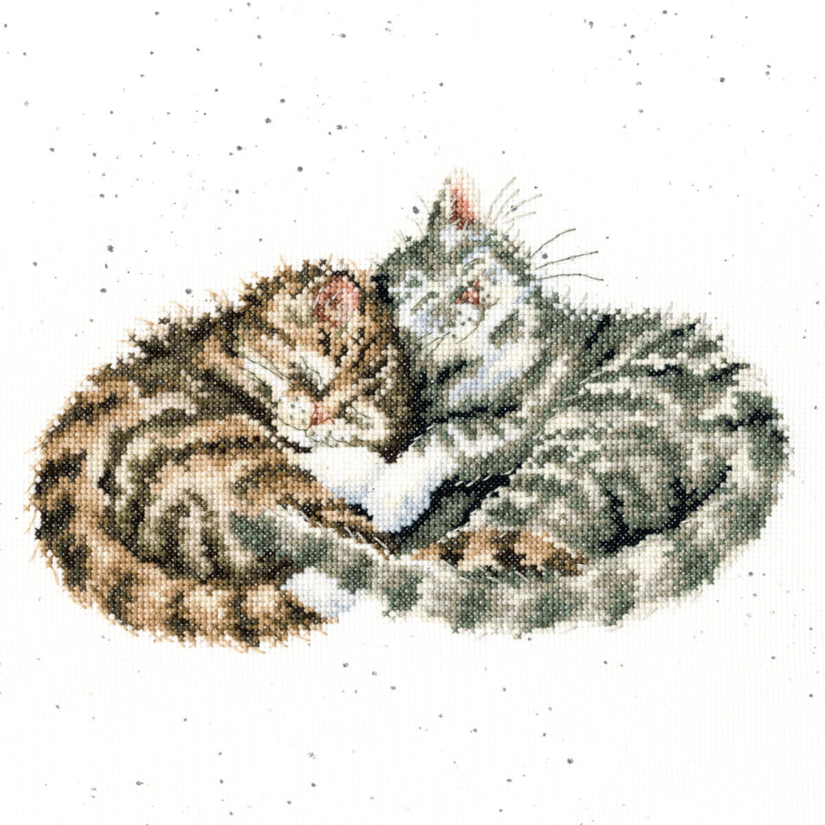 An embroidery pack from Bothy Threads showing two cats...