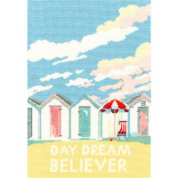 Bothy Threads counted cross stitch kit "Vintage Beach Huts", XBET2, 23x33cm, DIY