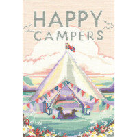 Bothy Threads counted cross stitch kit "Vintage Camping", XBET1, 23x33cm, DIY