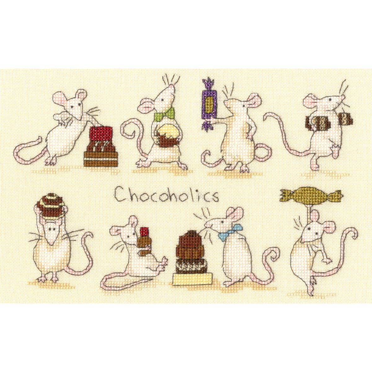 An adorable cross stitch design or embroidery pack from...