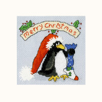 Bothy Threads Wenskaart kruissteek set "ppp Father Christmas", telpatroon, xmas33, 10x10cm