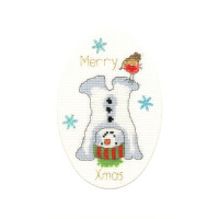 Bothy Threads Поздравительная открытка Набор для вышивки крестом "Frosty Fun", счётная схема, XMAS37, 9x13cm