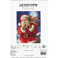 Letistitch Kreuzstich Set "Das Geheimnis des Weihnachtsmanns" Zählmuster, 27x20cm