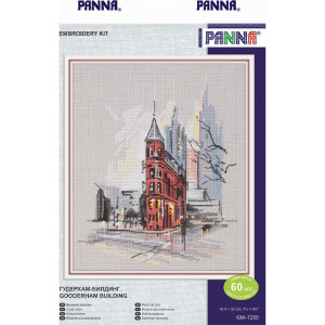 Panna counted cross stitch kit "Gooderham Building", 18,5x22cm, DIY