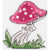 Klart counted cross stitch kit "Magic Mushroom", 9x9,5cm, DIY
