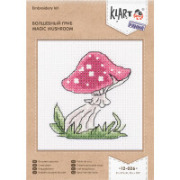 Klart counted cross stitch kit "Magic Mushroom", 9x9,5cm, DIY