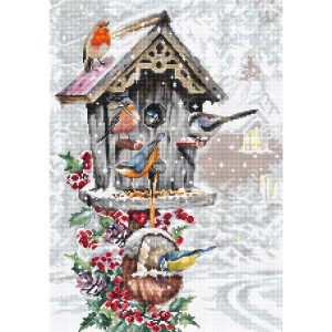 Luca-S counted cross stitch kit "Bird House",...