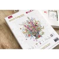 Luca-S counted cross stitch kit "Gold Collection. Bouquet For June", 30x36cm, DIY