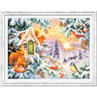 Magic Needle Zweigart Set punto croce edizione "Winter Morning", schema di conteggio, 40x30cm