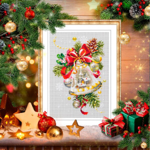 Magic Needle Zweigart Edition counted cross stitch kit "Christmas Bell", 16x23cm, DIY