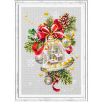 Magic Needle Набор для вышивания крестом "Рождественский колокольчик", счетная схема, 16x23 см