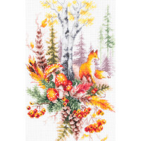 Magic Needle Zweigart Edition counted cross stitch kit "Autumn Forest Spirit", 17x27cm, DIY