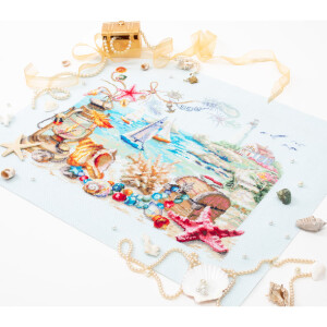 Magic Needle Zweigart Edition counted cross stitch kit "Seaside Breeze", 40x31cm, DIY