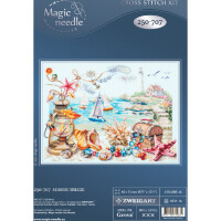 Magic Needle Zweigart Edition Set de point de croix "Sea Breeze", modèle de comptage, 40x31cm