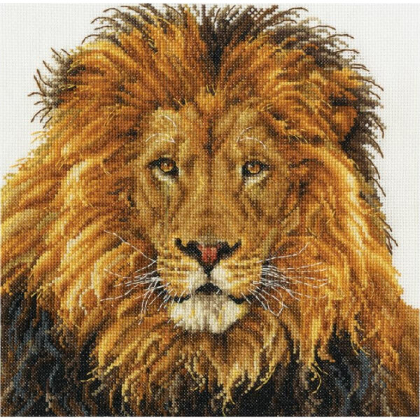 DMC Set punto croce "Lion pride", schema di conteggio, 25,5x25,5cm