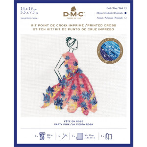 DMC counted cross stitch kit "Party Pink",...