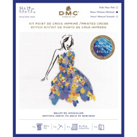 DMC counted cross stitch kit "Daffodil Dance", 14x19cm, DIY