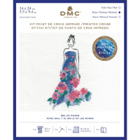 DMC counted cross stitch kit "Rose Ball", 14x24cm, DIY