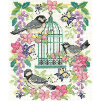 DMC counted cross stitch kit "Oriental Birdcage", 20x25cm, DIY