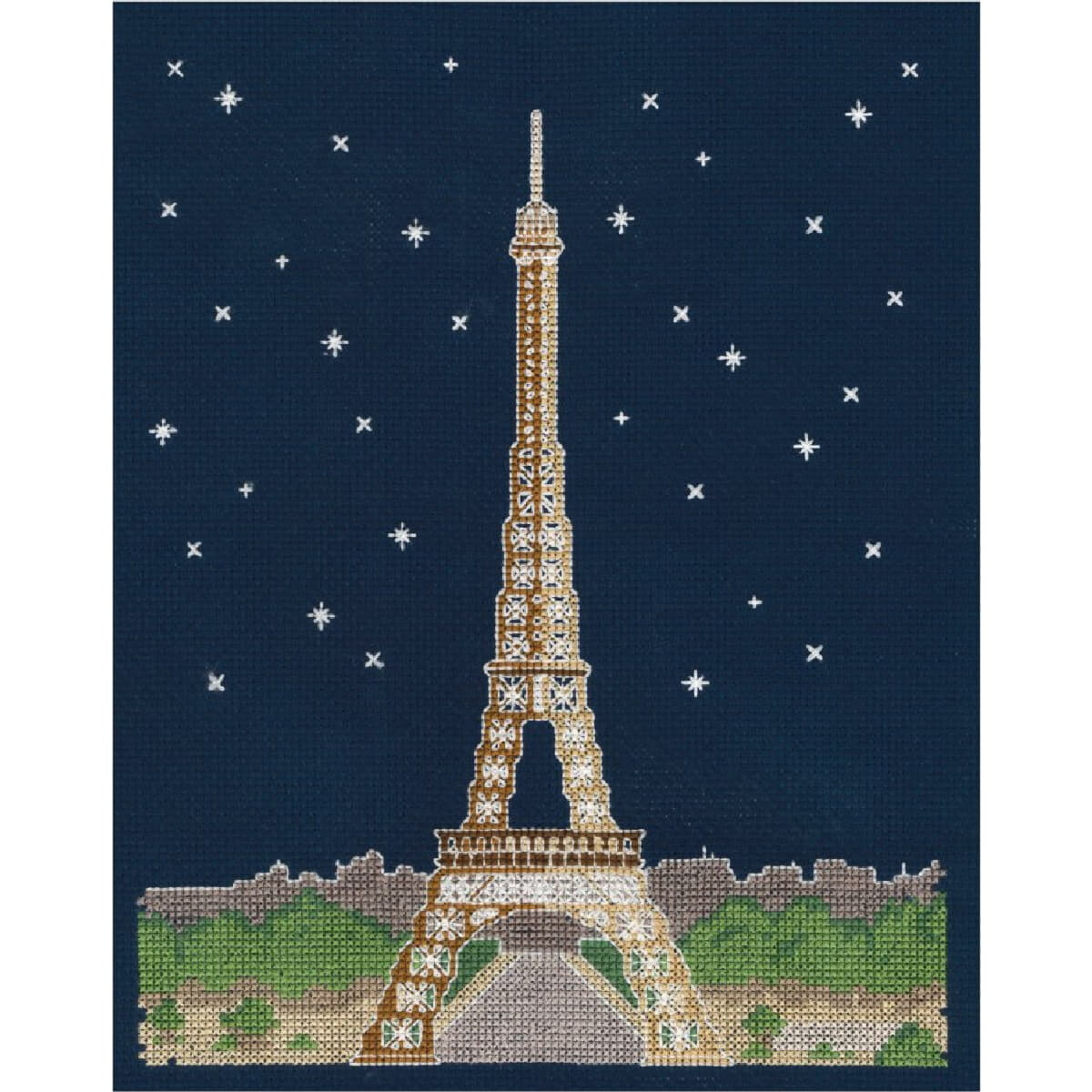 DMC Kruissteekset "Paris by night" licht op in...