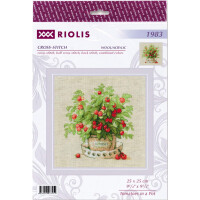 Riolis Kruissteekset "Tomaten in een pot", telpatroon, 25x25cm