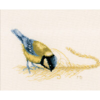 Набор для вышивания крестом Lanarte "Голубая синица Marjolein Bastin", счетная схема, 22x15 см.