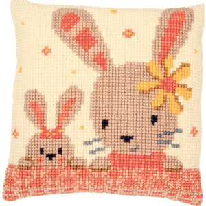 Vervaco stamped cross stitch kit cushion "Liebe...