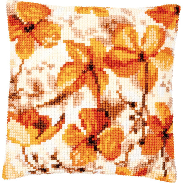 Vervaco stamped cross stitch kit cushion "Herbstsamen", 40x40cm, DIY