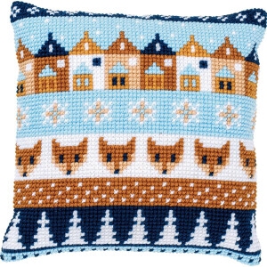Vervaco stamped cross stitch kit cushion "Winter...