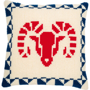 Vervaco stamped cross stitch kit cushion "Sternzeichen", 40x40cm, DIY