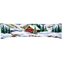 Вышивка для сквозняков Vervaco "Зимний пейзаж", предварительно нарисованный дизайн, 80x20 см