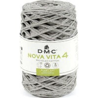 DMC Nova Vita 4 Makramee Häkeln Stricken Recyceltes Baumwollgarn 250gr/200m Farbe 111 Uni