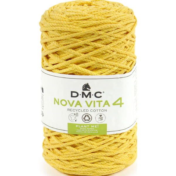 DMC Nova Vita 4 Macramè Uncinetto Maglia Filato di cotone riciclato 250gr/200m Colore 09 Uni