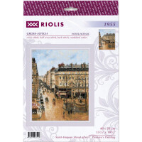 Riolis counted cross stitch kit "Saint-Honore Street after C.Pissarros Painting", 40x50cm, DIY