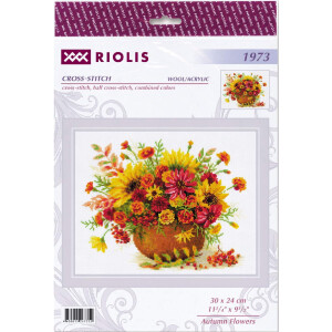 Riolis Kreuzstich Set "Herbstblumen",...