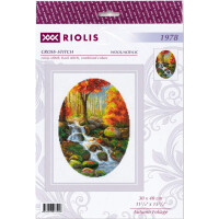 Набор для вышивания крестом Риолис "Осенние листья", счетная схема, 30х40 см