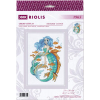 Riolis counted cross stitch kit "Little Mermaid Aquamarine", 21x30cm, DIY