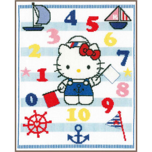 Vervaco counted cross stitch kit "Hello Kitty...