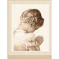 Vervaco Set de point de croix "Praying girl", modèle de comptage, 21x28cm