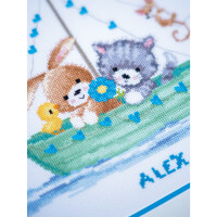 Vervaco counted cross stitch kit "Our greatest Adventure", 28x29cm, DIY