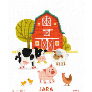 Vervaco counted cross stitch kit "At the Farm",...