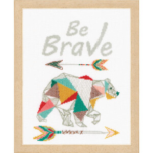 Vervaco counted cross stitch kit "Be brave",...