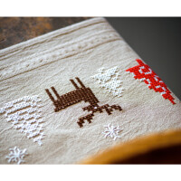 Vervaco Набор для вышивания гладью "Современные рождественские мотивы", предварительно нарисованный дизайн вышивки, 40x100см