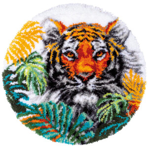 Vervaco stamped latch hook kit rug "Tiger in...